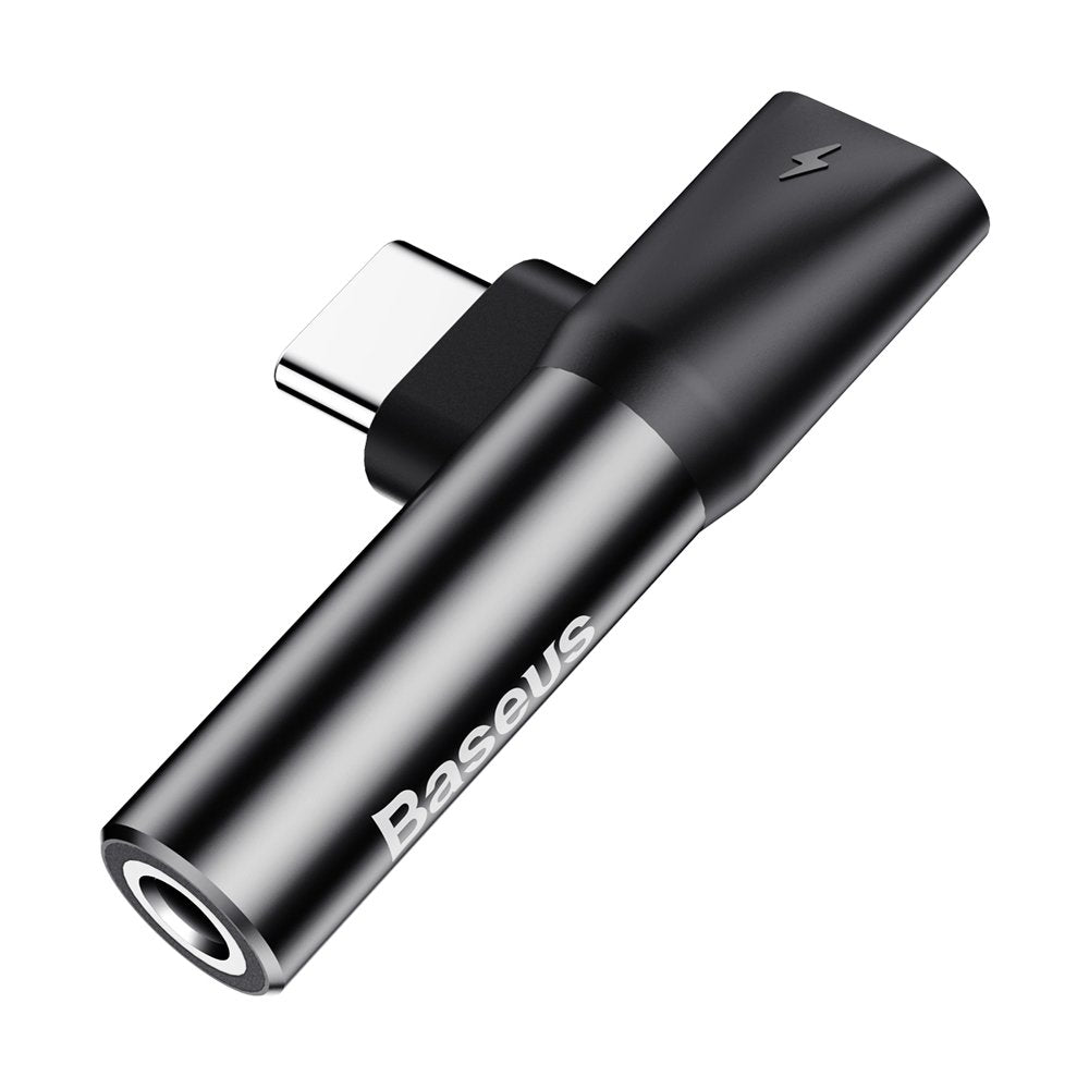 Audio Adapter USB-C - USB-C / 3.5mm Baseus L41, Black CATL41-01