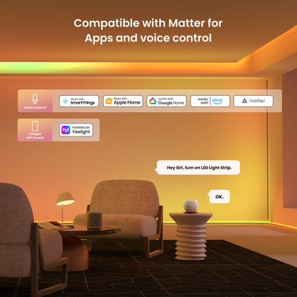 Yeelight Led Strip, Wi-Fi, OBSID RGBIC, 2m, Black YLFWD-0025 YLFWD-0025 
