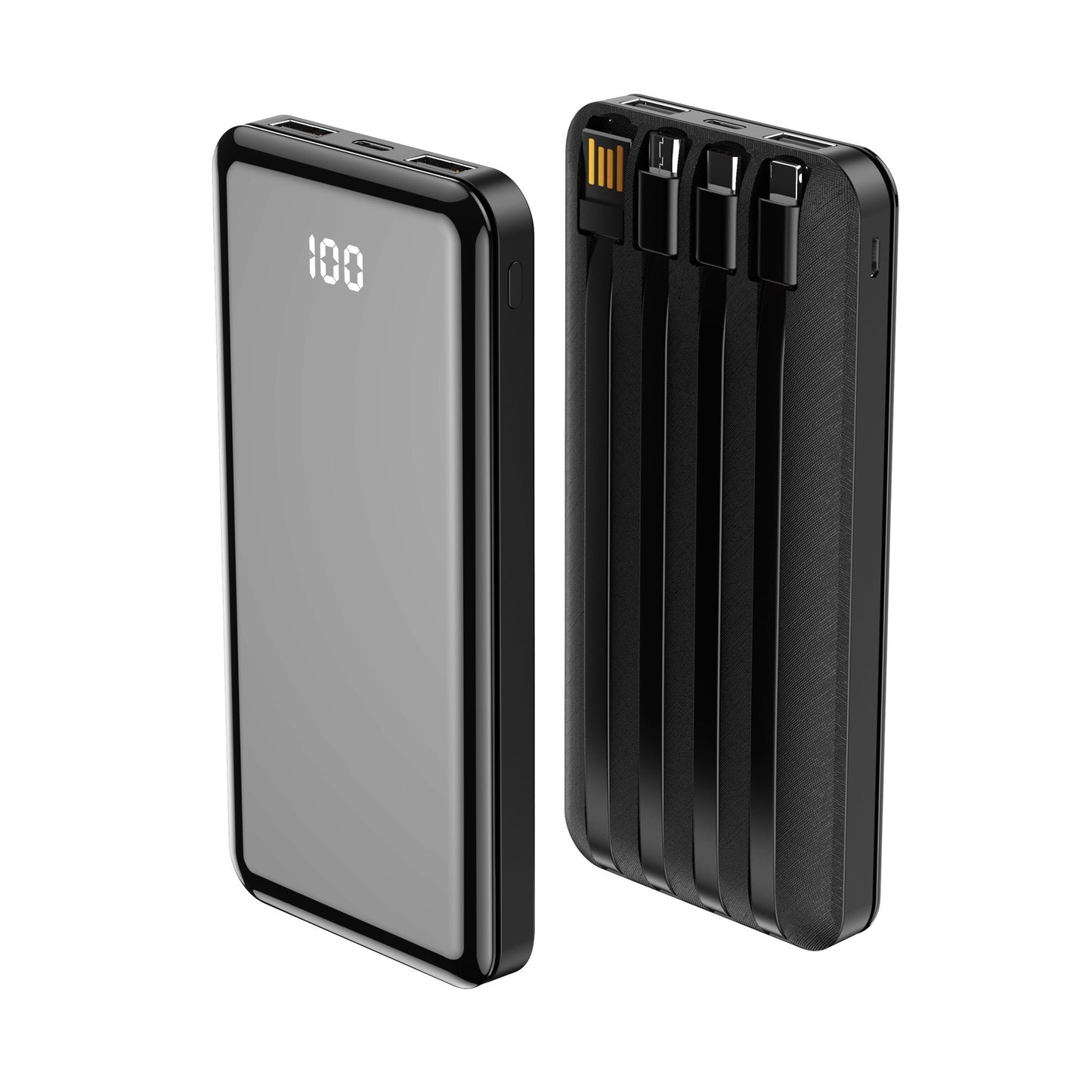 Forever External Battery TB-411, 10000mAh, 10W, 1 x Lightning - 1 x microUSB - 1 x USB-C - 2 x USB-A, Black