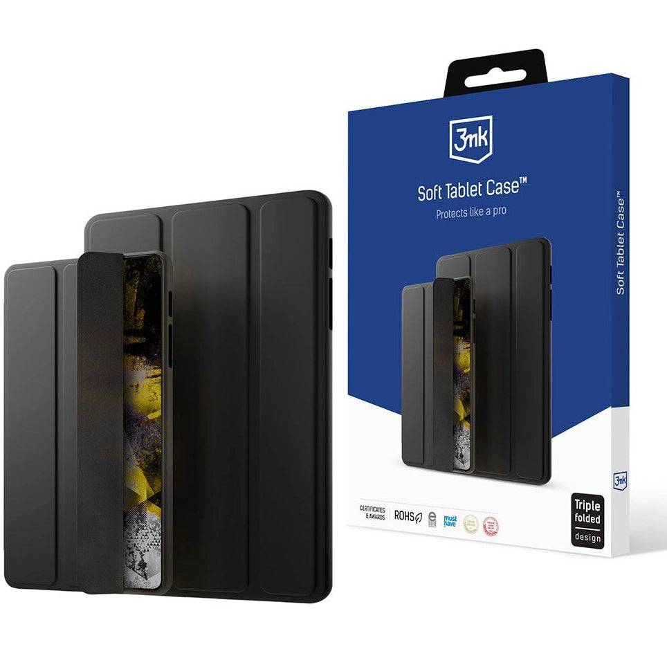 Case for Samsung Galaxy Tab S9 FE, 3MK, Soft Tablet, Black 